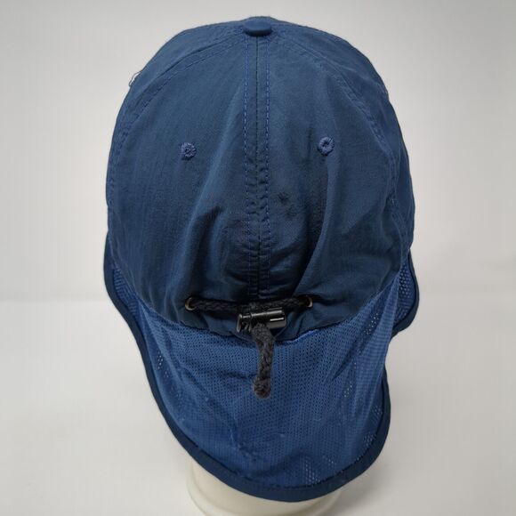 Unbranded Trapper Hat Blue One Size Adjustable Drawstring Ear Flaps 6 Panel - Picture 6 of 8